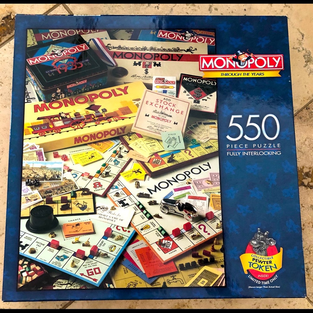 MONOPOLY THROUGH THE YEARS 550 pc Puzzle Ltd Ed